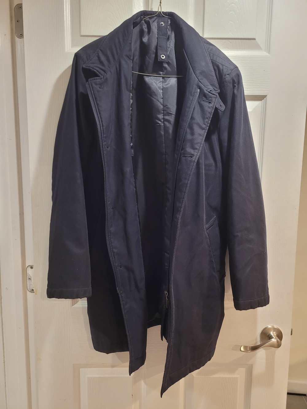Women's Navy Trench Coat - Classic Lightweight Overcoat